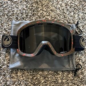 LumaLens Black and Red Men's Snow Goggles